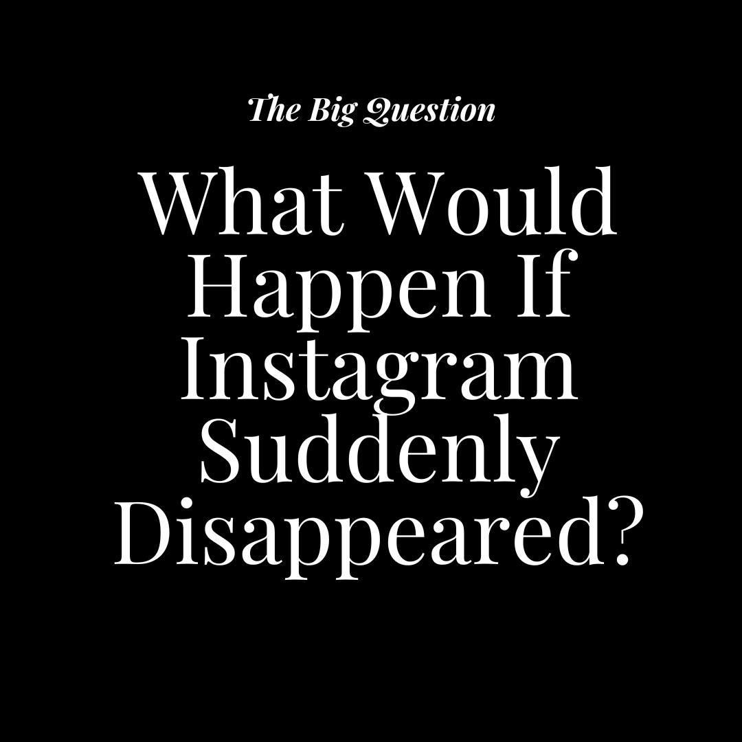Read more about the article What Would Happen If Instagram Suddenly Disappeared From Our Lives?