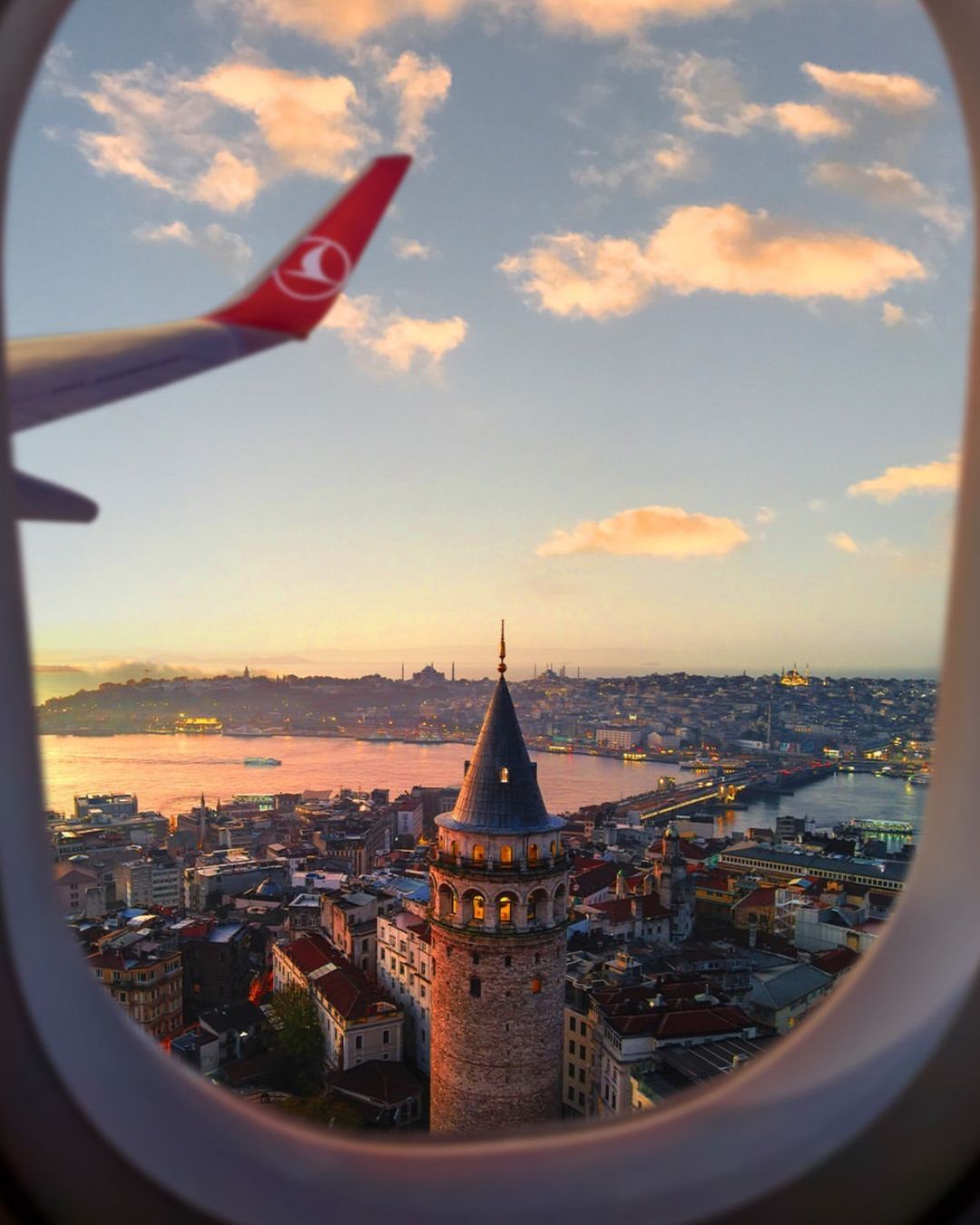 Aerial view of Galata Tower in Istanbul