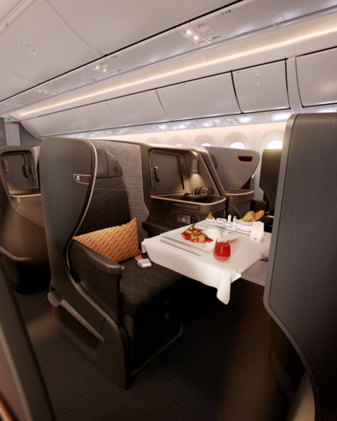 Turkish Airlines offers multi-course gourmet meals, prepared by sky chefs